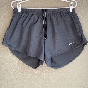 Nike DriFit Women's Lined Running Shorts Gray Silver Size Large